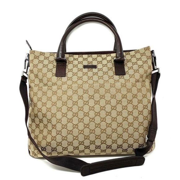 Gucci Handbags - 100% Auth Gucci Canvas Satchel/ Crossbody Bag